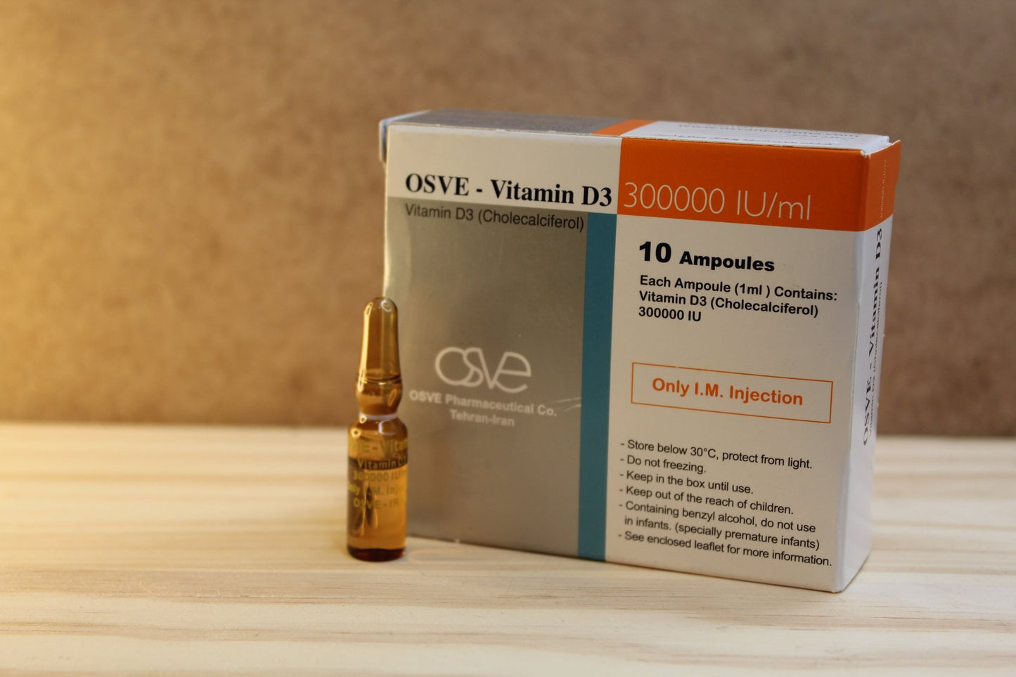 OSVE Vitamin D3 1ml x 10 300.000 IM I.U./ml Ampul OSVE Pharmaceutical Co